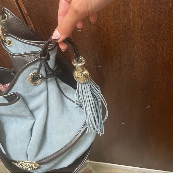 RARE LANCEL PARIS BB Brigitte Bardot bag. Suede blue. - Picture 12 of 16